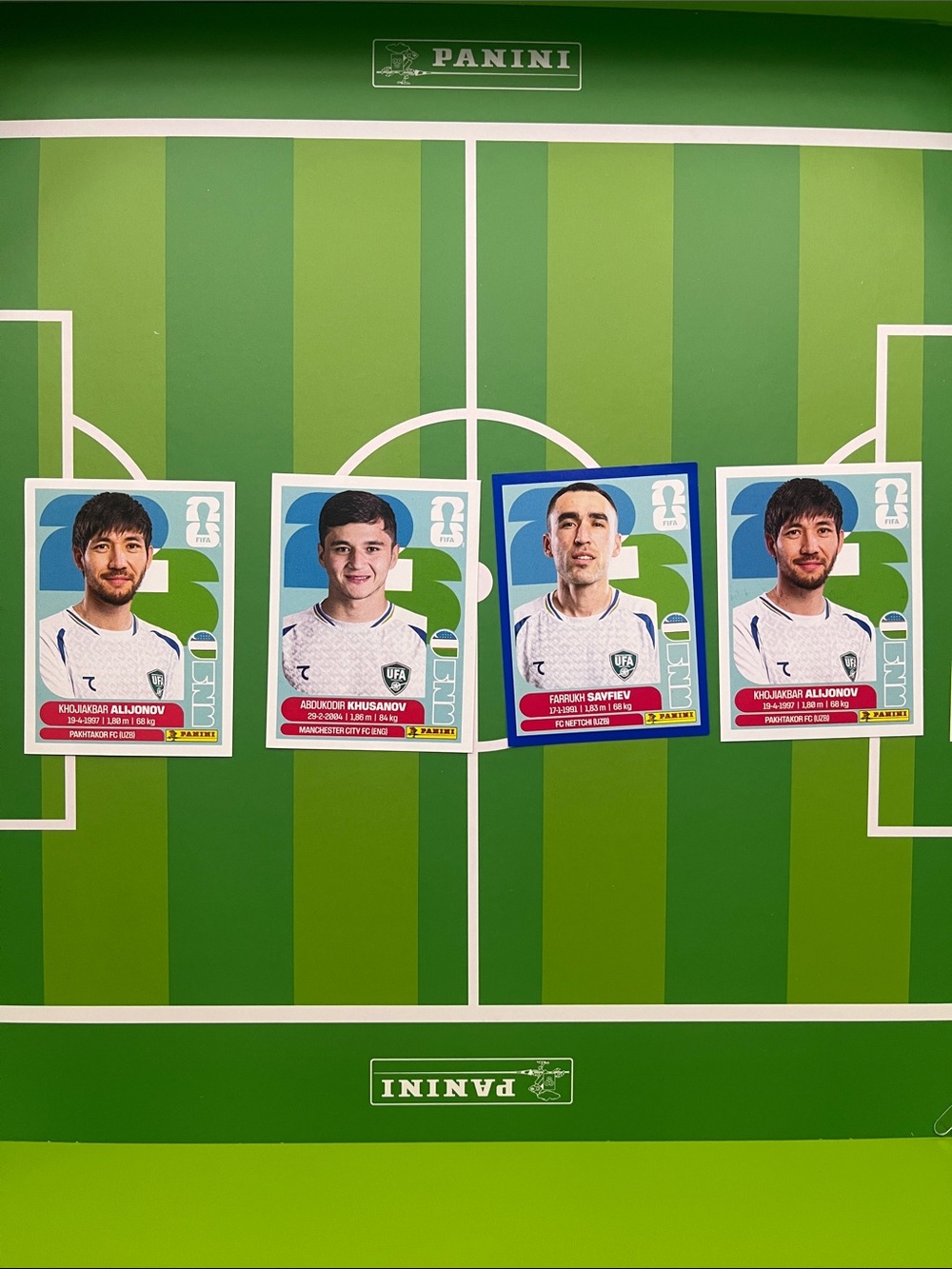 Uzbekistan World Cup Panini Sticker 4 player collection